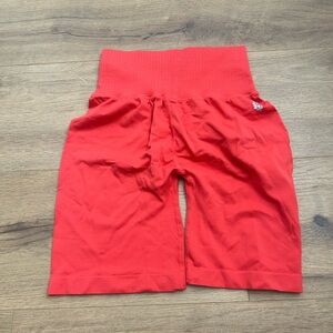 Free People Movement | bright coral biker shorts
